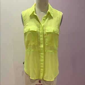 Bar III Vibrant Yellow Sleeveless Blouse